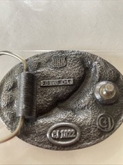 Vintage 1985 C&J Bald Eagle Belt Buckle Enamel Made In Usa ￼