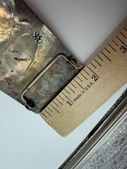 George Kee Silver Turquoise Belt Buckle Rectangle GK Native American 56 gr PQ