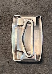 HICKOK 925 Sterling Silver Antique Art Deco « M » Initial Belt Buckle USA in Box
