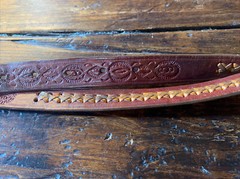 XXL Taxco James Reid Style Sterling Silver Belt Buckle Set Dator 32-35-1”✅
