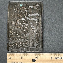 Vintage Panama Red Brand Belt Buckle Capt Hawks Sky Patrol Novelty Co 1970s