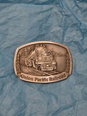 Union Pacific Railroad Centenial Diesel Pewter Belt Buckle 1975 #1831