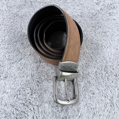 Columbia Men&rsquo;s Reversible Silver Buckle Belt Size 38-40 Synthetic Leather
