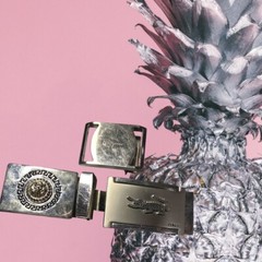 BELT BUCKLES LOT OF 3 VERSACE, FERRAGAMO, AND LACOSTE ITALY