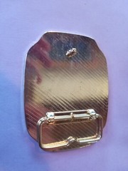 1986 Goldtone 100 years of Liberty belt buckle 3.5&Prime; x 2.5&Prime;