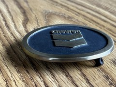Vtg Chevron Solid Sand Cast Bronze Belt Buckle by Rainbow Metals Seattle