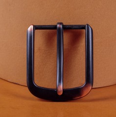 Solid Heavy Black Pin Single Prong Clip Replacement Belt Buckle For 1-1/2&Prime; Strap