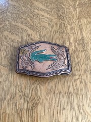 Lacoste Belt Buckle 3 1/8 By 2 1/4 Inches