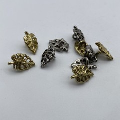 Leaf Design Sewing Button,Clothing Shank Button,Brass Sewing Button lot
