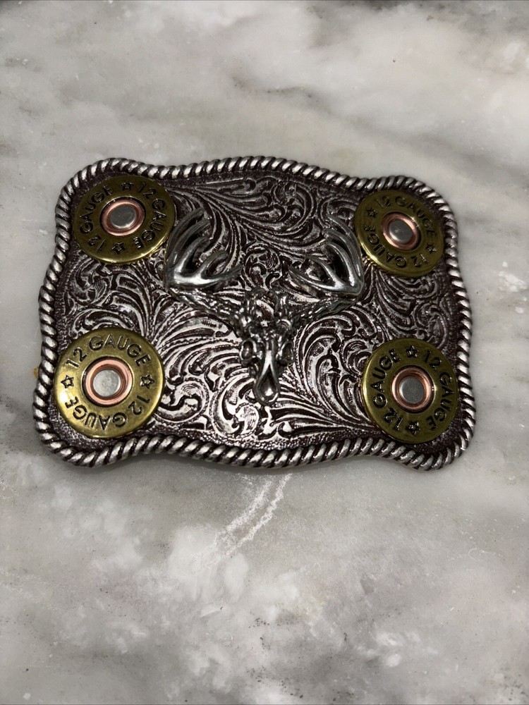 NOCONA 12 GAUGE/SKULL BELT BUCKLE