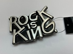 Rock Is King – Fashion Music Brand NOS Raised Letters Belt Buckle – In Box