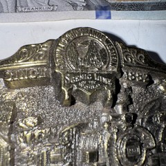 DURANGO & SILVERTON NARROW GAUGE RAILROAD SOLID BRASS BELT BUCKLE 1983