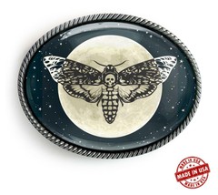 Celestial Magic Death Head Moth Alchemy Handmade Artisan Belt Buckle