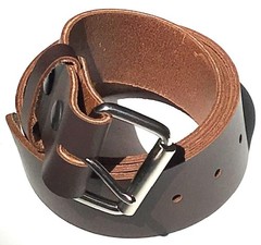 Dangerous Threads Mens Heavy Brown Leather Belt 1 3/4&Prime; Wide (38) 38,