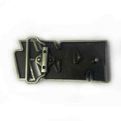 KISS Belt Buckle logo Chrome silver Gene Paul Ace Peter Zinc Alloy rock metal