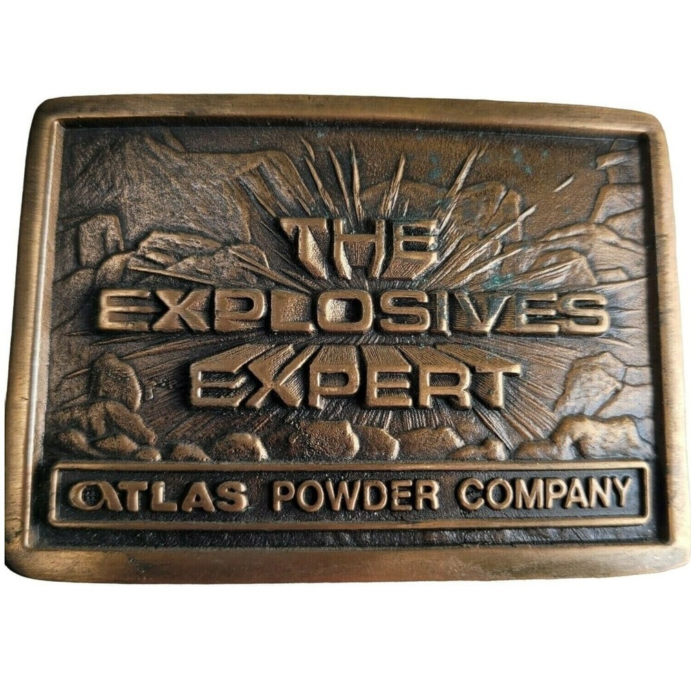Koleaco Belt Buckle Mens Bronze The Explosives Expert Atlas Powder Company USA