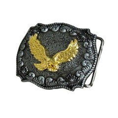 Belt Buckle Flying Eagle Western Cowboy Silver Tone 3.5×2.5 Fits 1.5” Belt