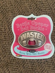 Vintage Kalan Belt Buckle Wasted Beer Bottle Opener 90s