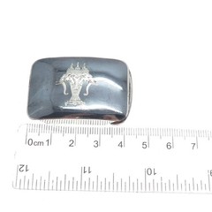 ALEX & CO. 925 Sterling Silver Antique Siam Niello Elephant Belt Buckle