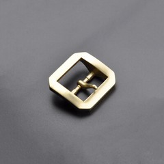 Octagonal Solid Brass Pin Belt Buckle For Men Women Leatherwork Craft DIY 4CM