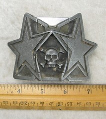Skull Stars Belt Buckle Lighter Holder Bottle Opener Heavymetalbuckles