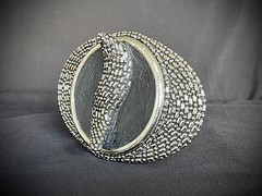 “Alien Excavation” OOAK Belt Buckle 4.5” Sculptural Textured Darren McNeese