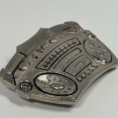 VTG Silver Star Boombox Metal Belt Buckle Original Olander USA 2004 Streetwear