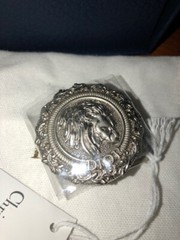 NIB RARE Peter Doig for DIOR ruthenium 35mm belt buckle lion head collectible