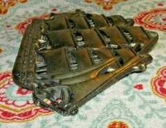 Vtg ~ Metal Schooner 12 Sails Nautical Sailing Ship / Sail Boat Belt Buckle