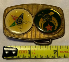 Vintage Masonic Freemason Order of Eastern Star Belt Buckle Mason Buckle