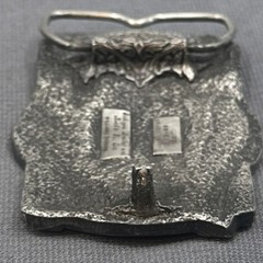 VTG 1981 Alaska Belt Buckle Wildlife Deer Eagle Mountain Western Bergamot Brass