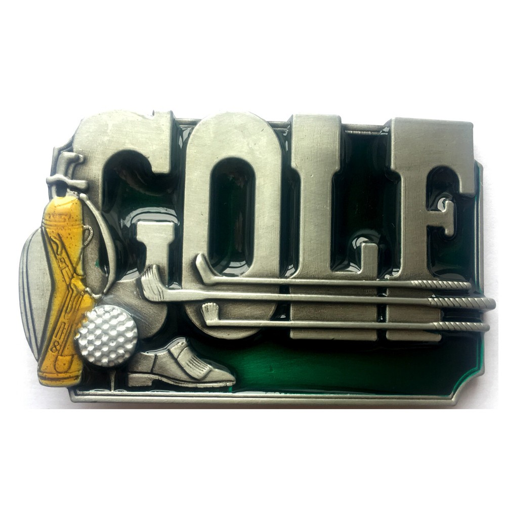 Golf Belt Buckle Western Cowboy American Sports Golfing (GLF-01)