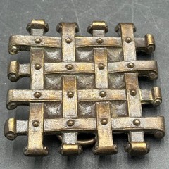 Vtg 1975 Bergamot Brass Works Bronze Portcullis Belt Buckle S-49 Made in USA