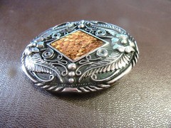 Real Rattlesnake Insert Belt Buckle made in USA