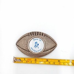 Football Shaped Belt Buckle Whitewater Kansas Bank Horse Western Sports Ks