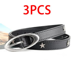 Vintage Belt Moon Star Punk Crescent Decoration Couple Y2K Buckle Metal Gothic M