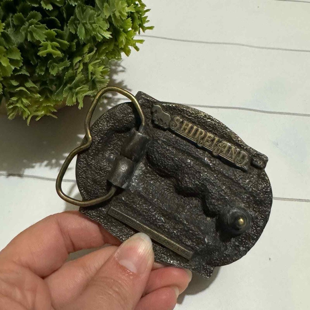 Vintage Shireland The Great Greyshire Hitch Western Stagecoach Belt Buckle