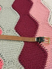 Jos. A. Bank Mens Black Croc Embossed Fine Italian Leather Belt Gold Buckle 34