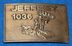Jeffery 1036 Belt Buckle, Complete & Functional