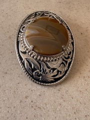AGATE belt buckle SOUTHWESTERN cowboy POLISHED STONE gemstone rock