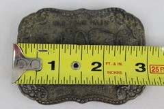 Old Sour Mash Jack Daniels Old Time Tennessee Whiskey Brass Belt Buckle