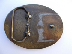 Vintage World War II Veterans Commemorative Military Brass Tone Belt Buckle