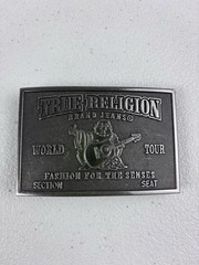 True Religion Brand Jeans World Tour Metal Belt Buckle
