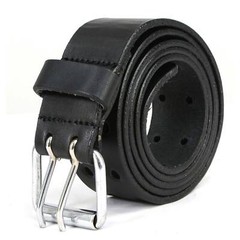 Milwaukee Leather MP7121 Men&rsquo;s Double Prong Genuine Leather Belt w/ Buckle