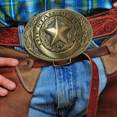 Western Rodeo TEXAS Cowboy Lone Star Belt Buckle Antic Brass Hebillas Vaqueras