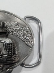 Lone Star Semi Truck belt buckle vintage silver