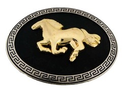 Horse Head Belt Buckle Western Rodeo Costume Horseshoes New Men Women Cowboy Big