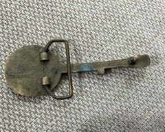 Vintage 1978 Baron Belt Buckle Banjo Guitar Solid Brass Music Western Buckle USA