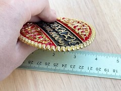 Western Buckle Gold Black Red Cowboy 4×3 for 2 » Hooey Buckle Hebilla Vaquero