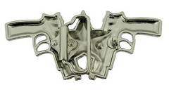 Star Guns Belt BuckleTexas Rodeo Silver Metal Western New Men Women Fashion Big